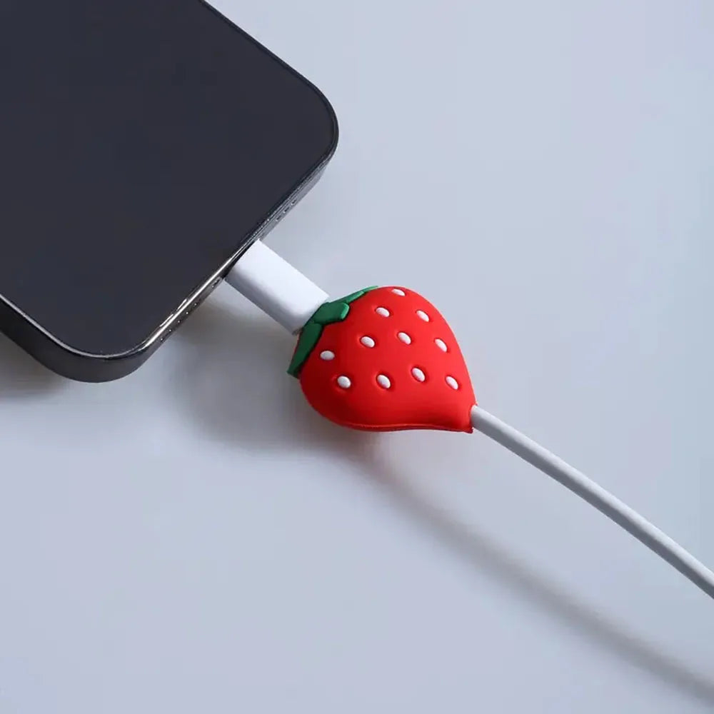 1pcs Fruit Shape Cable Protector Protective Sleeve Cute Anti-breakage Data Line Mobile Phone Charging Cable Protector For iphone