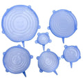 6Pcs/Set Transparent Silicone Kitchen Utensils Fresh-keeping Stretch Universal Bowl Cover Refrigerator Microwave Oven Sealed