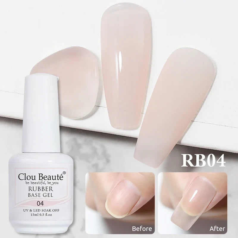 Clou Beaute Matte Velvet Top Coat Semi-permanent Varnish Strong Rubber Base Acid-Free for Gel Polish Blossom Gel Nail Primer