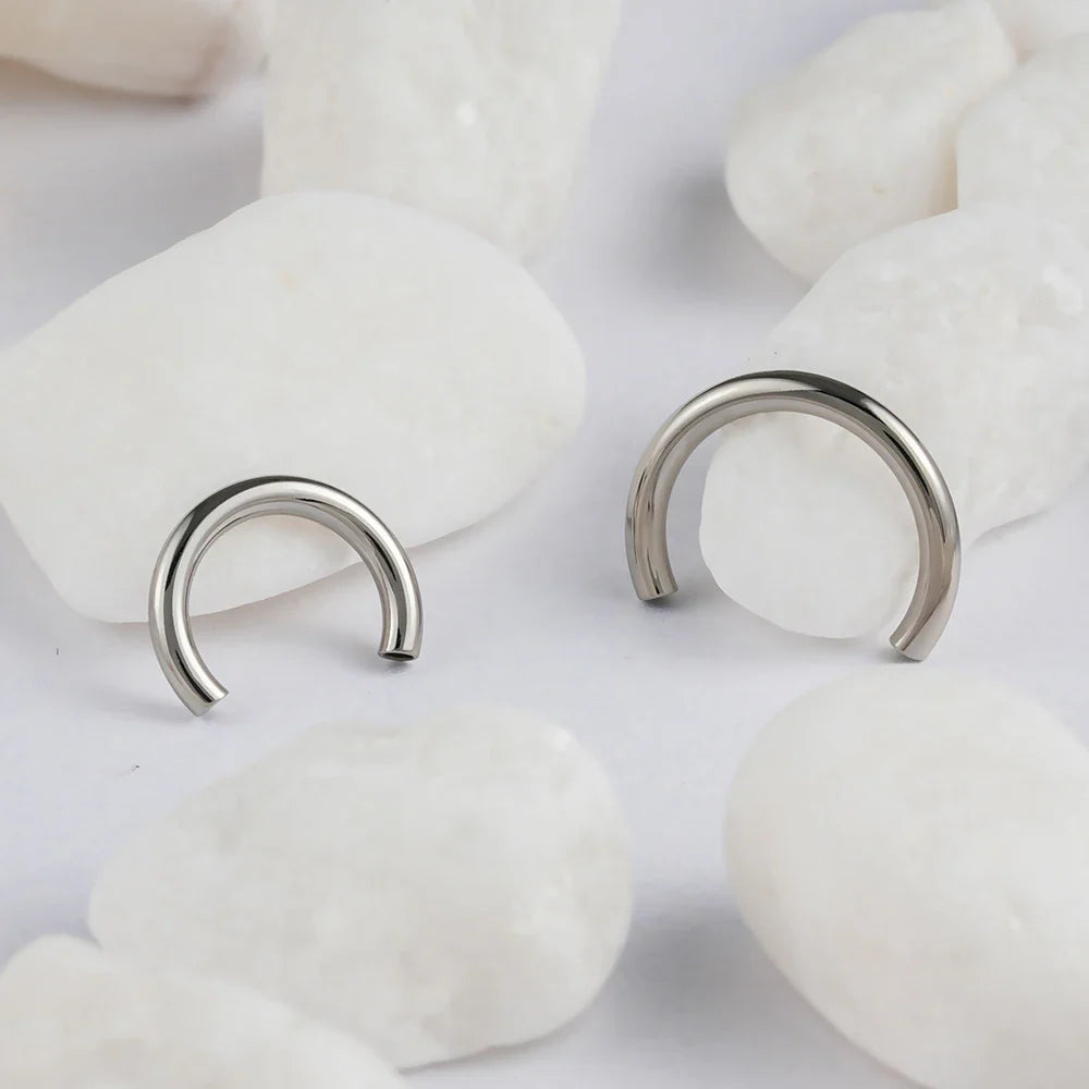 5pcs/lot Right Grand ASTM F136 Titanium 16G Internally Threaded Circular Barbell Horseshoe Body Piercing Jewelry Accessories