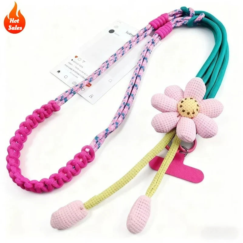 Creative Cartoon Mobile Phone Universal Lanyard Crossbody Long Rope Lanyard Rope Cartoon Decorative Pendant Outdoor Accessories