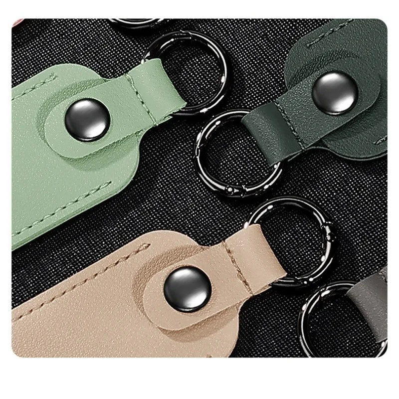 PU Leather USB Flash Drive Case-Waterproof Scratch-Resistant Holder with Keychain Hook (Compact Organizer for USB/Memory Sticks)