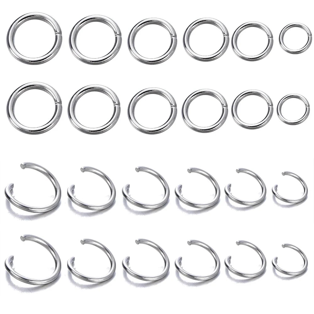 200Pcs Stainless Steel Open Jump Rings for Jewelry Making Supplies DIY Double Loops Split Rings Connectors For Jewelry Findings