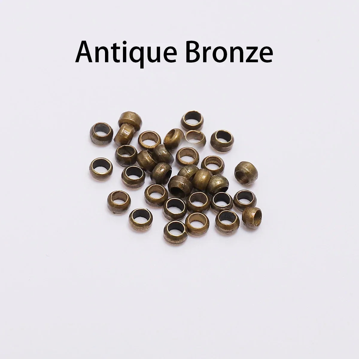 500pcs/lot Gold Silver Copper Ball Crimp End Beads Dia 1.5-3mm Stopper Spacer Beads For DIY Jewelry Making Supplies Accessories