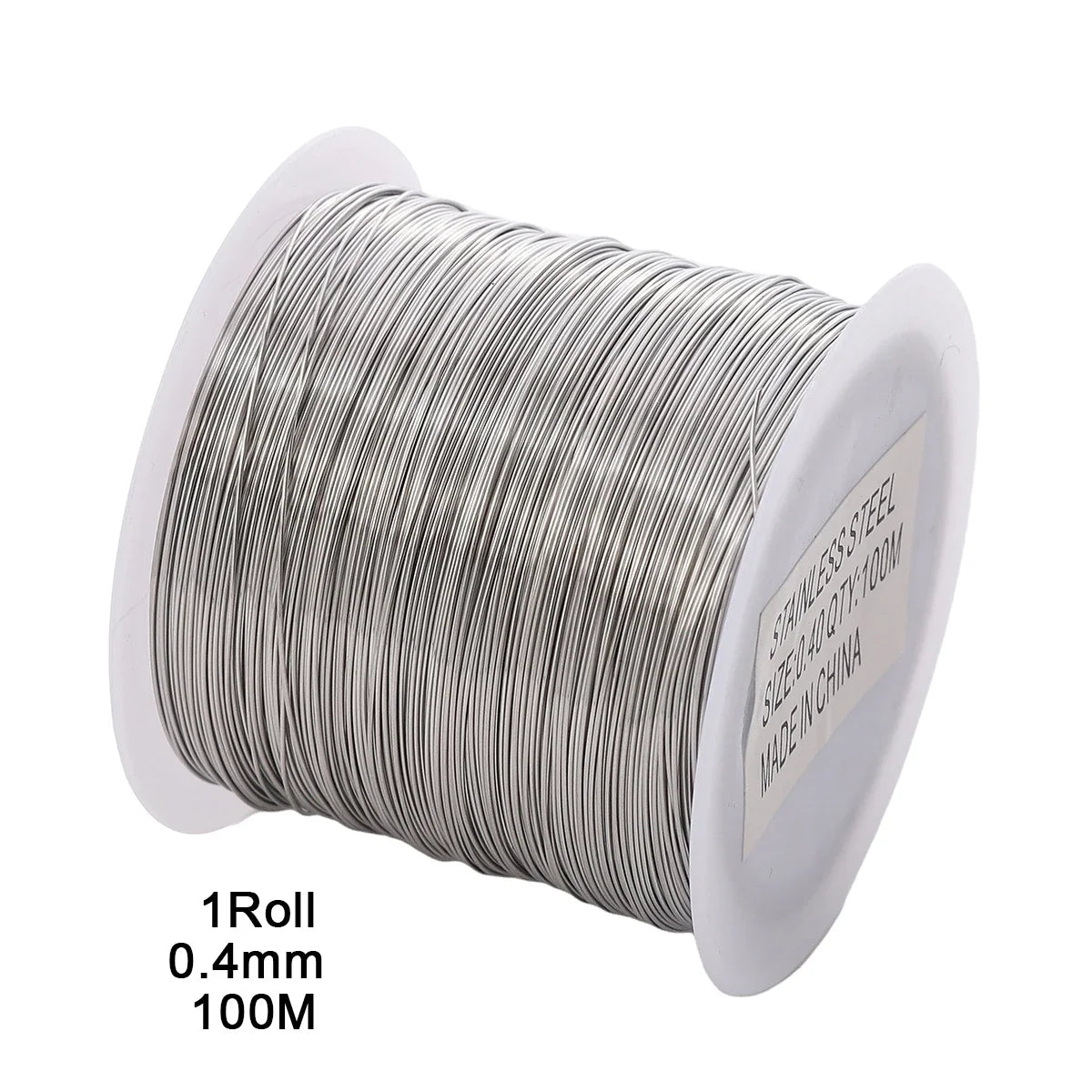 1Roll 304 Stainless Steel Wire Handmade Beading Wire, Size 0.2-0.6mm, For DIY Craft And Jewelry Making Supplies
