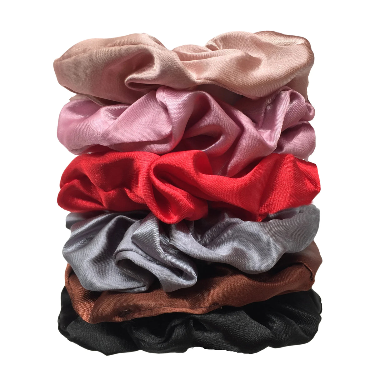 25/10//6pcs Satin Scrunchies Girls Elastic Hair Band Ponytail Holder Ties Rubber Bands Fashion Women Accessories Solid Scrunchy