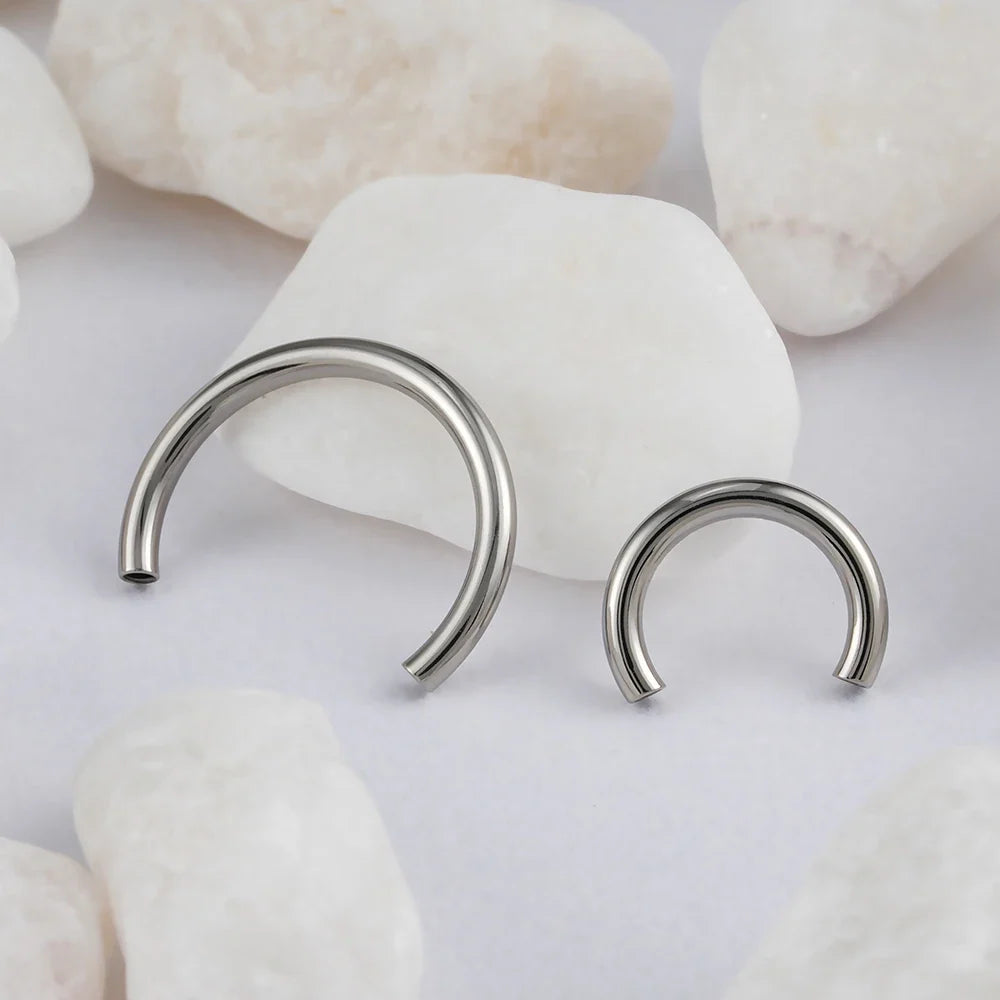 5pcs/lot Right Grand ASTM F136 Titanium 16G Internally Threaded Circular Barbell Horseshoe Body Piercing Jewelry Accessories