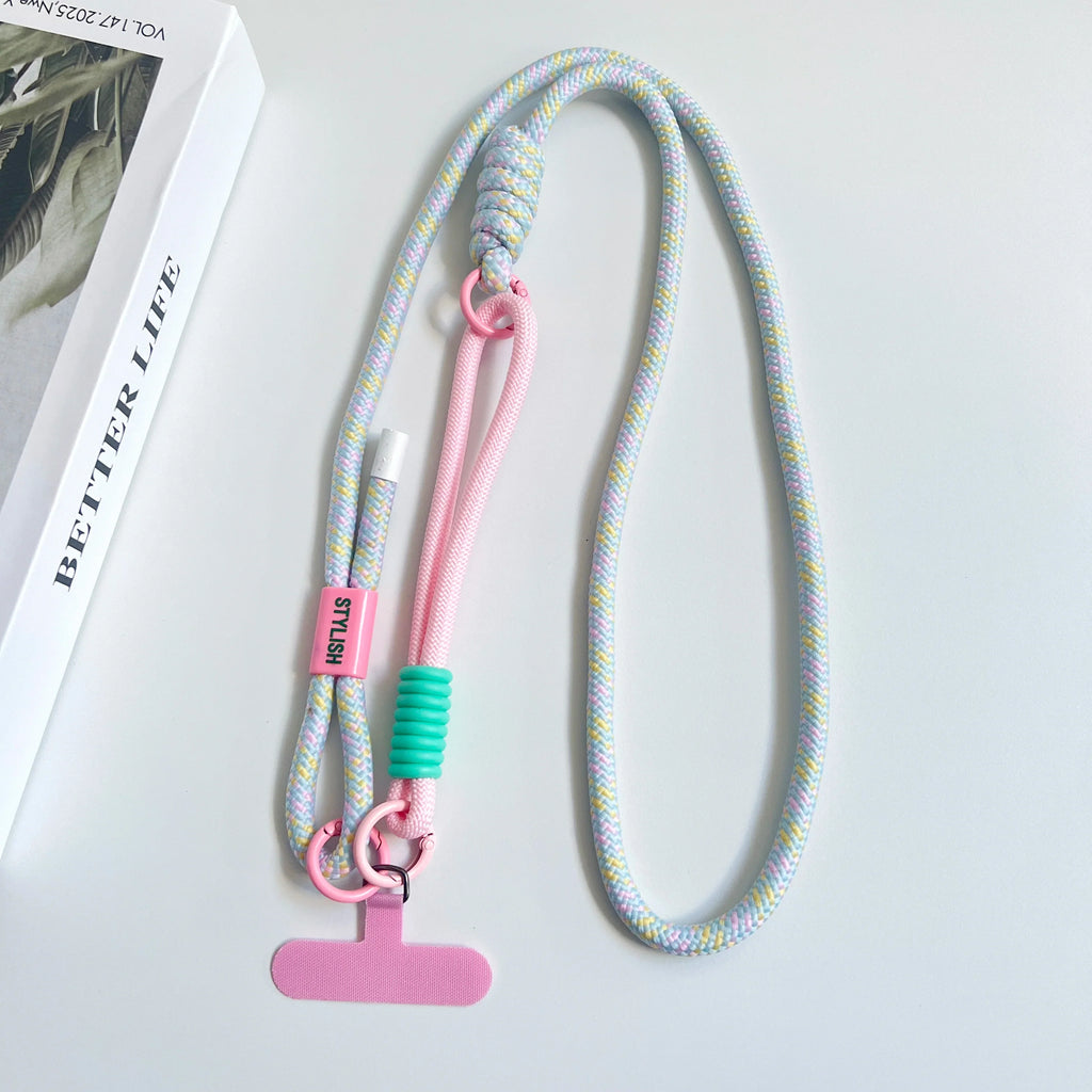 Simple Two-in-one Mobile Phone Lanyard, Crossbody Strap, DIY Wrist Short Rope, Multi-Functional Adjustable Fancy Lanyard