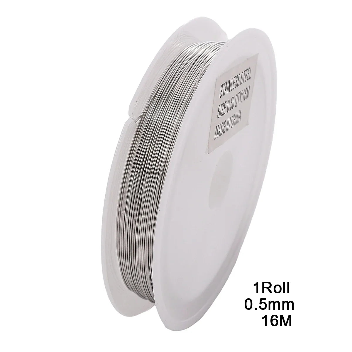 1Roll 304 Stainless Steel Wire Handmade Beading Wire, Size 0.2-0.6mm, For DIY Craft And Jewelry Making Supplies