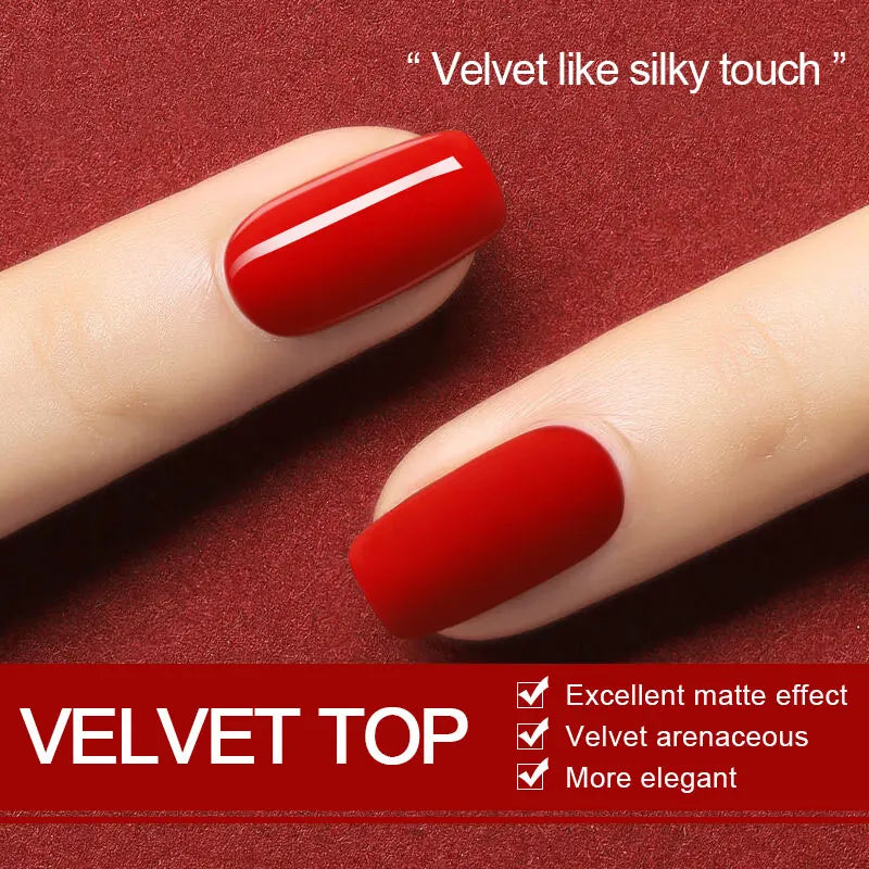 Clou Beaute Matte Velvet Top Coat Semi-permanent Varnish Strong Rubber Base Acid-Free for Gel Polish Blossom Gel Nail Primer