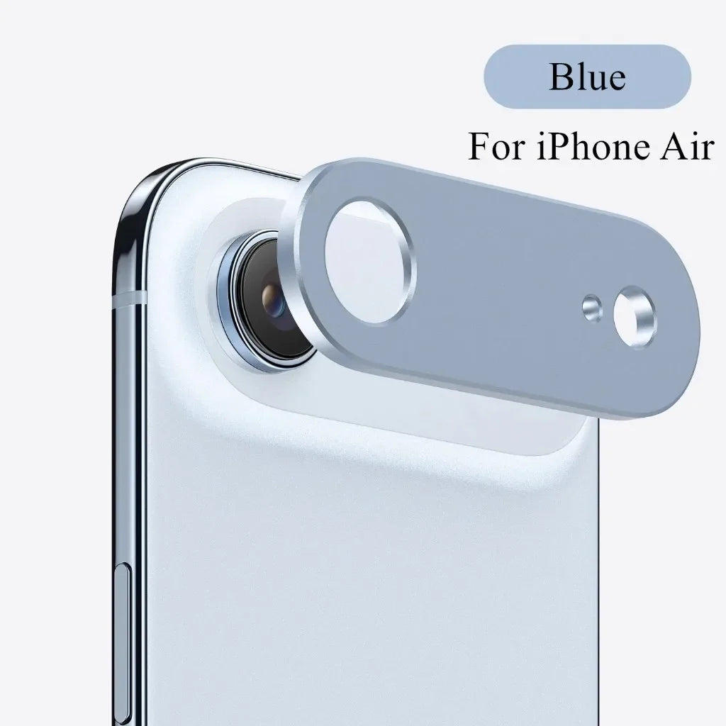 Metal Camera Bezel Sticker Cover For iPhone Air 17 Air Aluminum Alloy Hollow Anti-Shatter Camera Lens Protector Film