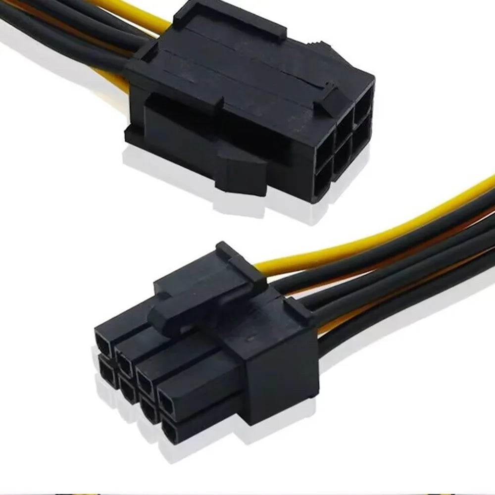 2PCS 6 Pin Feamle To 8 Pin Male PCI Express Power Converter Cable CPU Video Graphics Card 6Pin To 8Pin PCIE Power Cable
