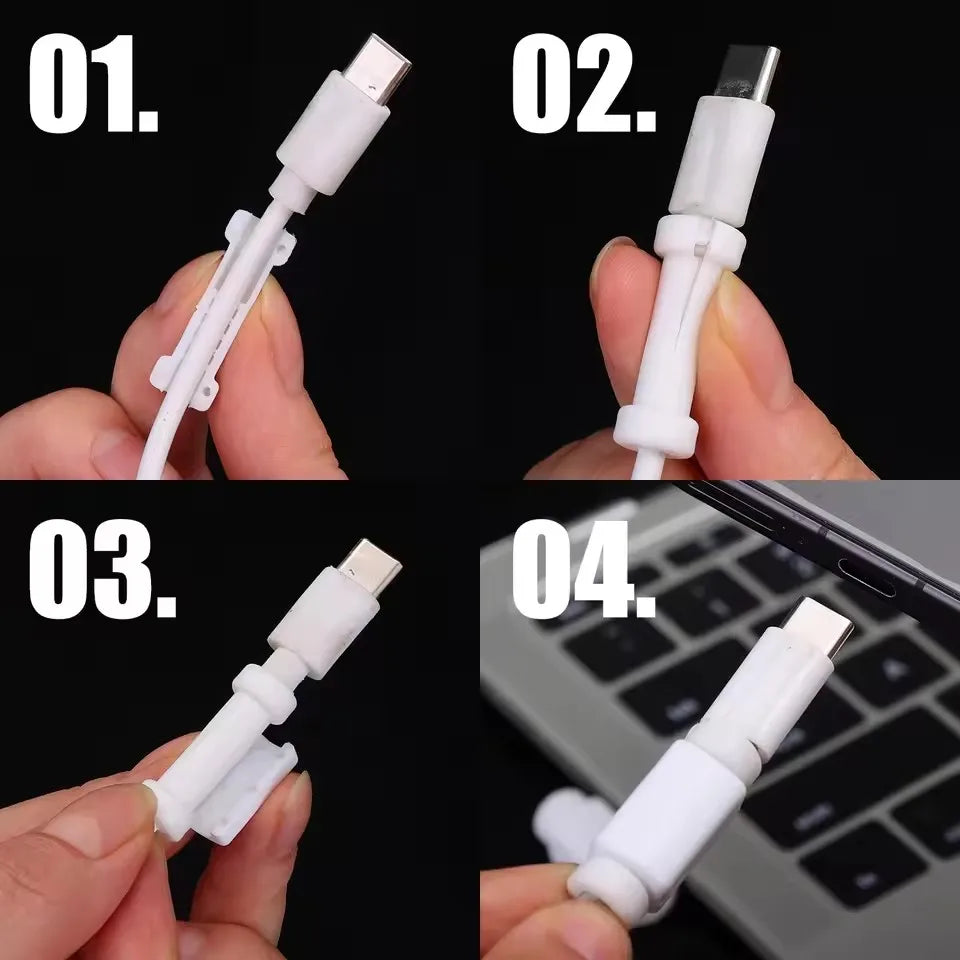Universal Charger Cable Protector for IPhone IOS/Type C/Micro USB/Android Cable Winder Anti-Breaking Wire Protective Sleeve
