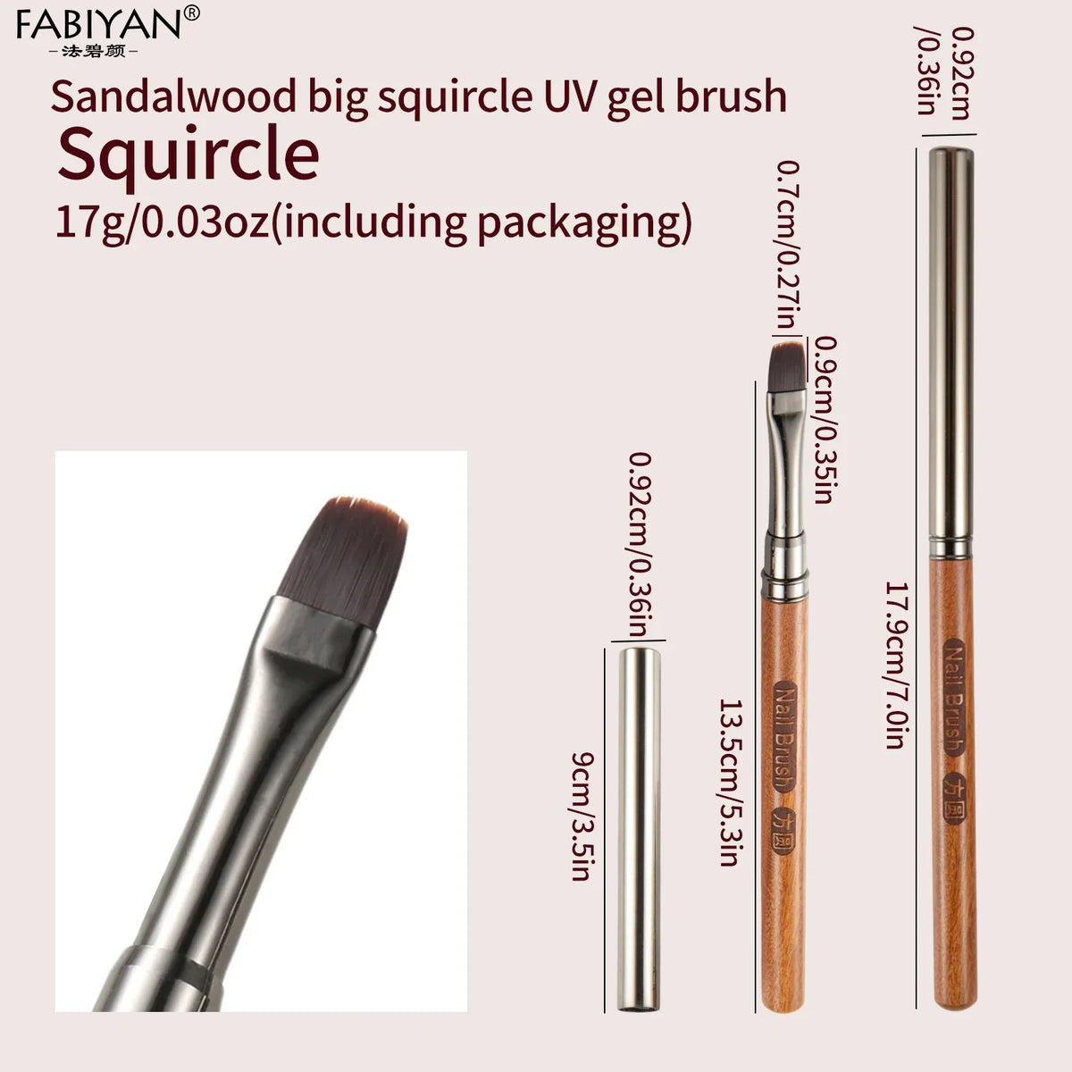 Sandalwood Nail Art Glue Phototherapy Pen UV Gel Brush Painting Drawing Flowers Nail Brushes Manicure Tools For Nail Salon