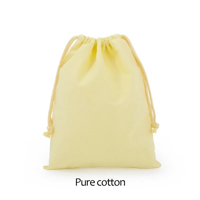 Cotton Cloth Gift Packaging Bag Drawstring Storage Bags White Canvas Bags for Candy Reusable Pouch Home Sundries Organize Sacks