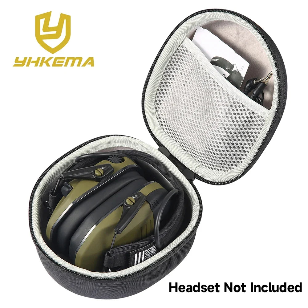 Hard Storage Travel Case for Electronic Shooting Earmuffs Compatible Impact Hearing Protection Shooter Safety Eyewear Glasses