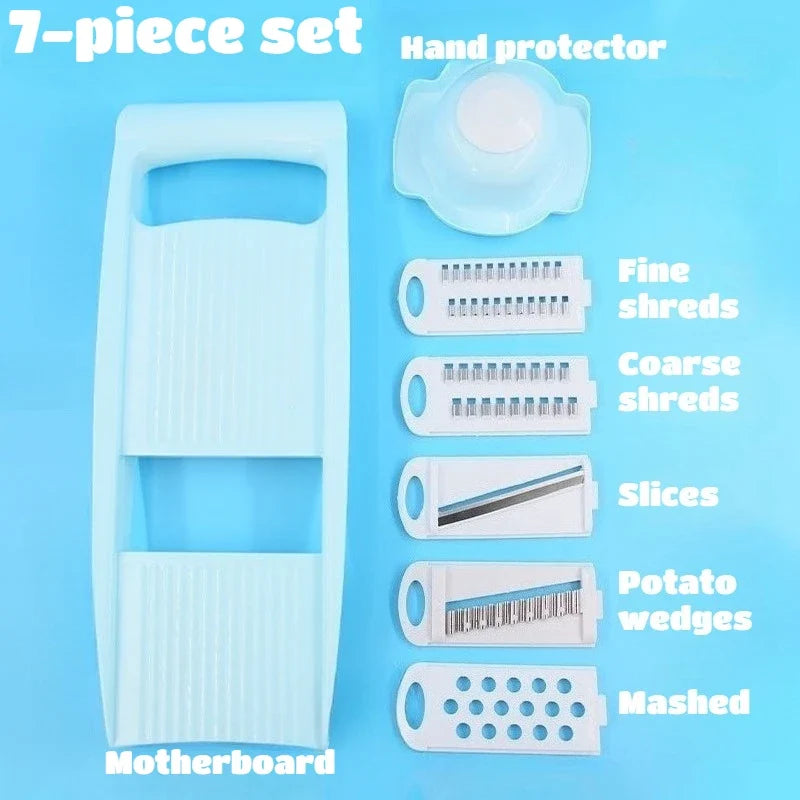 5 In1 Vegetable Fruit Slicer Multifunctional Manual Food Grater Cutter Potato Household Chopper Kitchen Veggie Dicer Gadgets