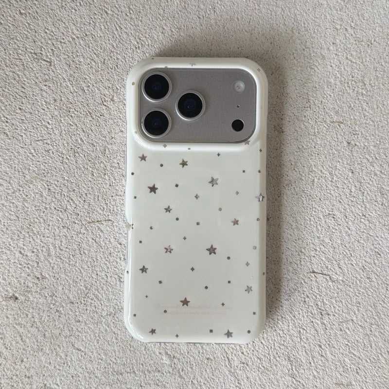 Colored Star-shape Imd Shockproof Phone Case For iPhone 17 16 15 14 13 Pro Max Protector Back Cover