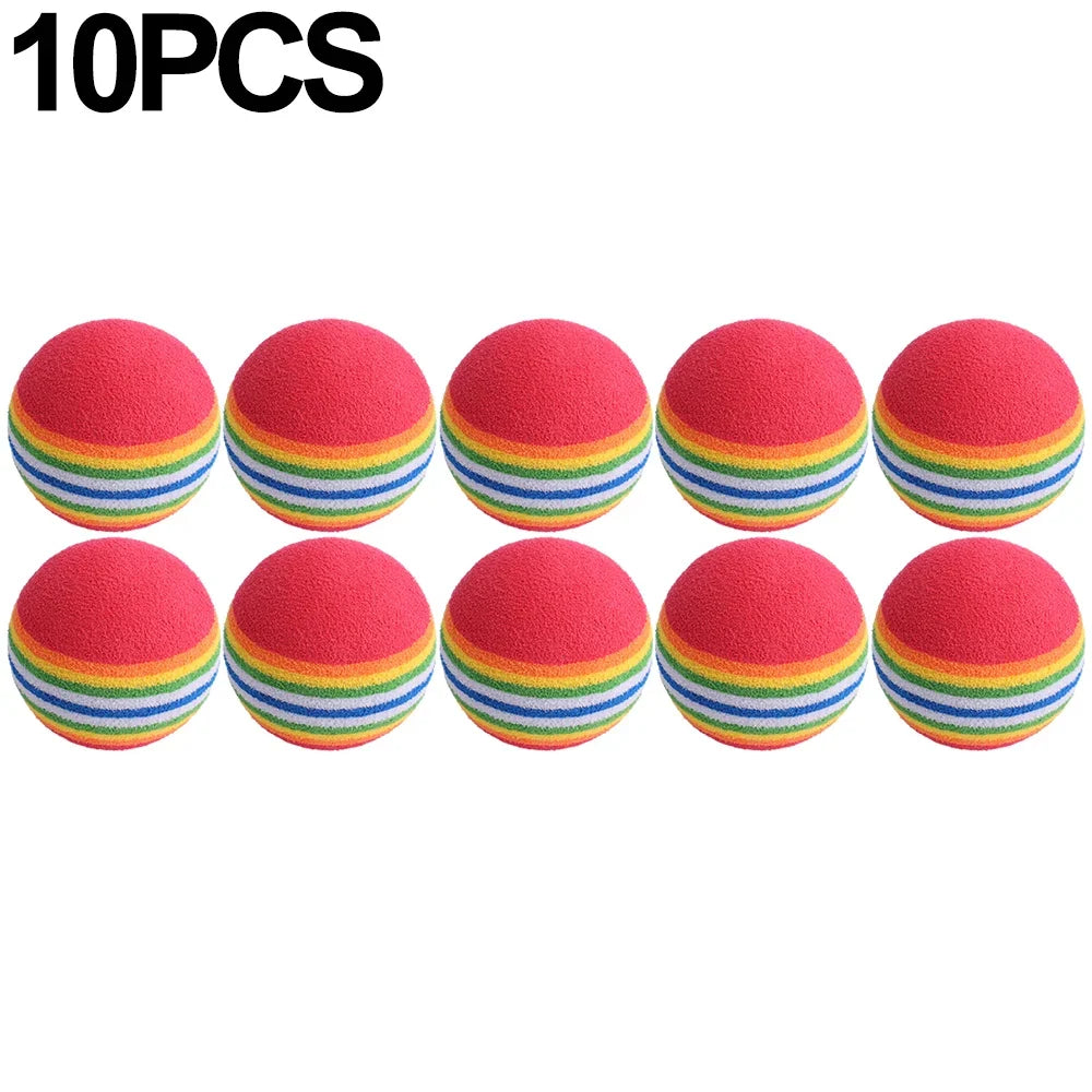 50/10PCS Pet Toy Balls Interactive Rainbow EVA Balls Cat Dog Training Toys Soft Automatic Jumping Balls Pet Playing Supplies