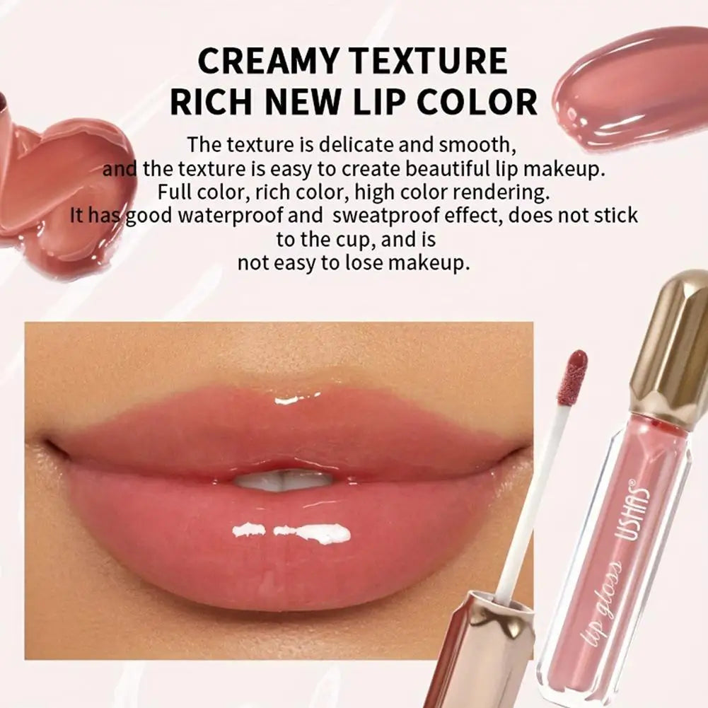 Shimmering Mirror Lipstick Glossy Lipstick Mirror Water Lip Gloss Waterproof Last Moisturizing Lip Glaze Glitter Pearl Lip 2026
