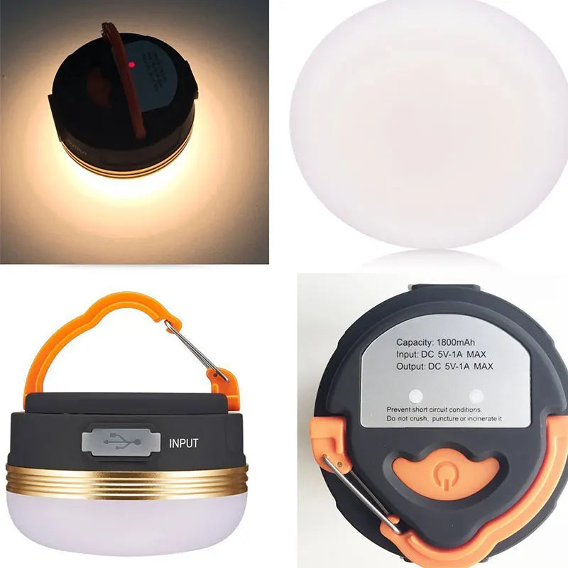 3 Lighting Modes Camplights LED Lantern Portable Camping Light Hanging Outdoor Tent Home Emergency Lamp with Magnet