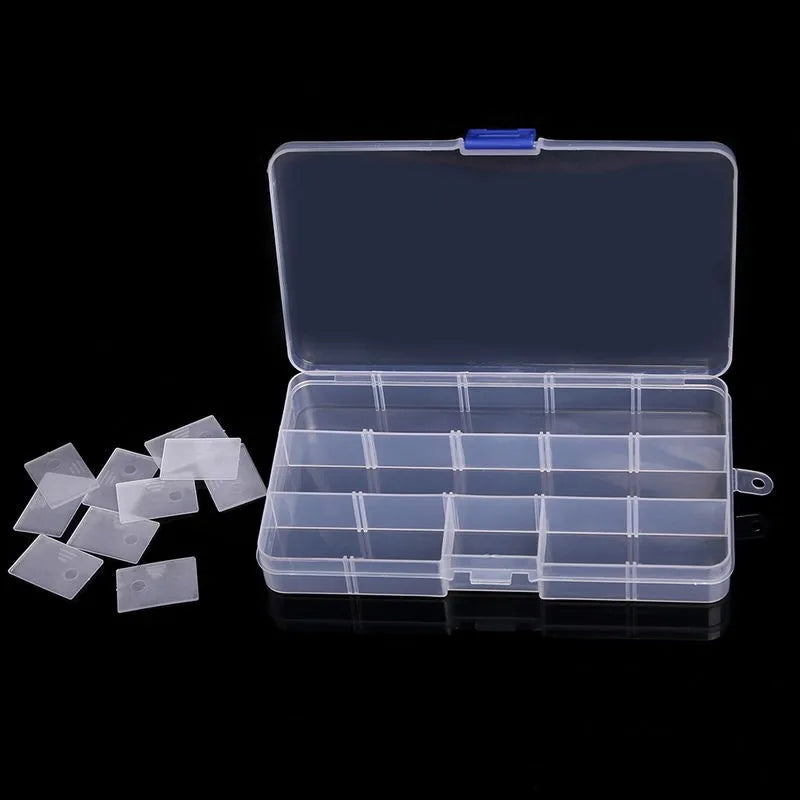 10/15/24/36 Grids Transparent Plastic Box Screw Tool Storage Boxes Plastic Compartment Box Jewelry Earring Case Container