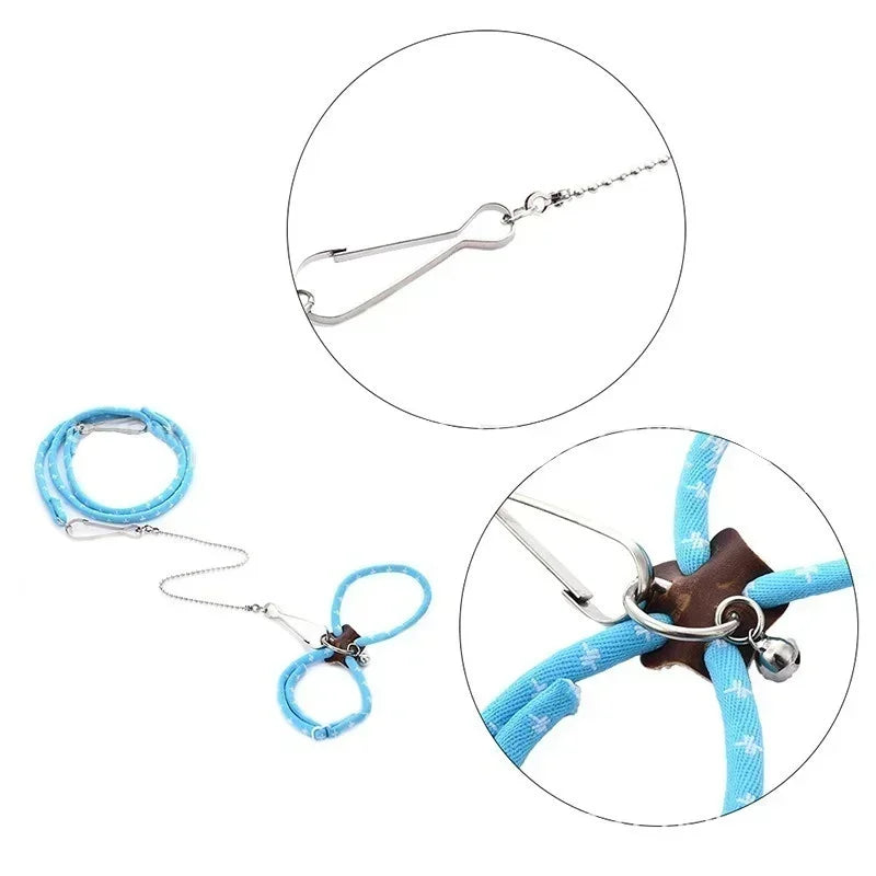 New Small Pet Adjustable Soft Strap Leash Bird Parrot Mouse Hamster Ferret Rat Pet Pig Leash Leash