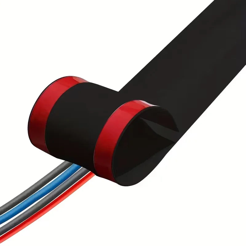 1PC 1/3meters PVC Floor Cable Protector Self Adhesive Wire Cover Flexible Cable Duct Cord Hider For Home Office Desk TV Computer