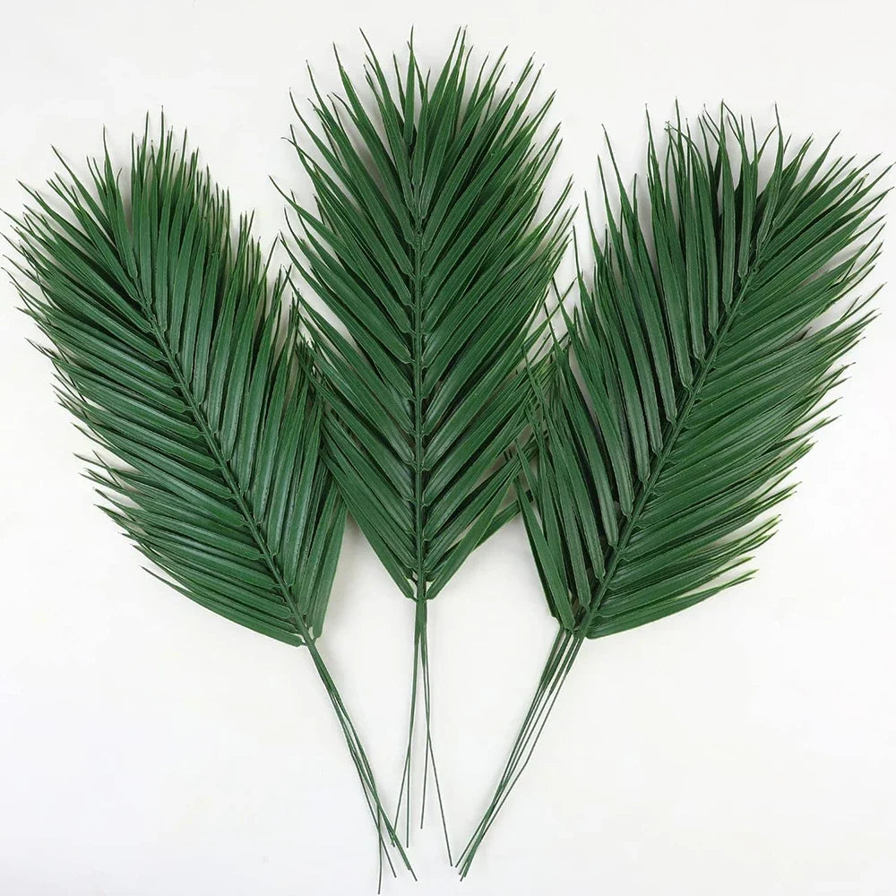5/15Pcs Artificial Plants Tropical Palm Tree Leaves Home Garden Decoration Accessories Photography Props Festival Wedding Supply