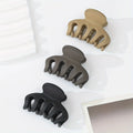 3Pcs Matte Hair Claw Clips Simple Solid Color Shark Clip Elegant Hair Claw for Women Girls Daily Hair Accessories