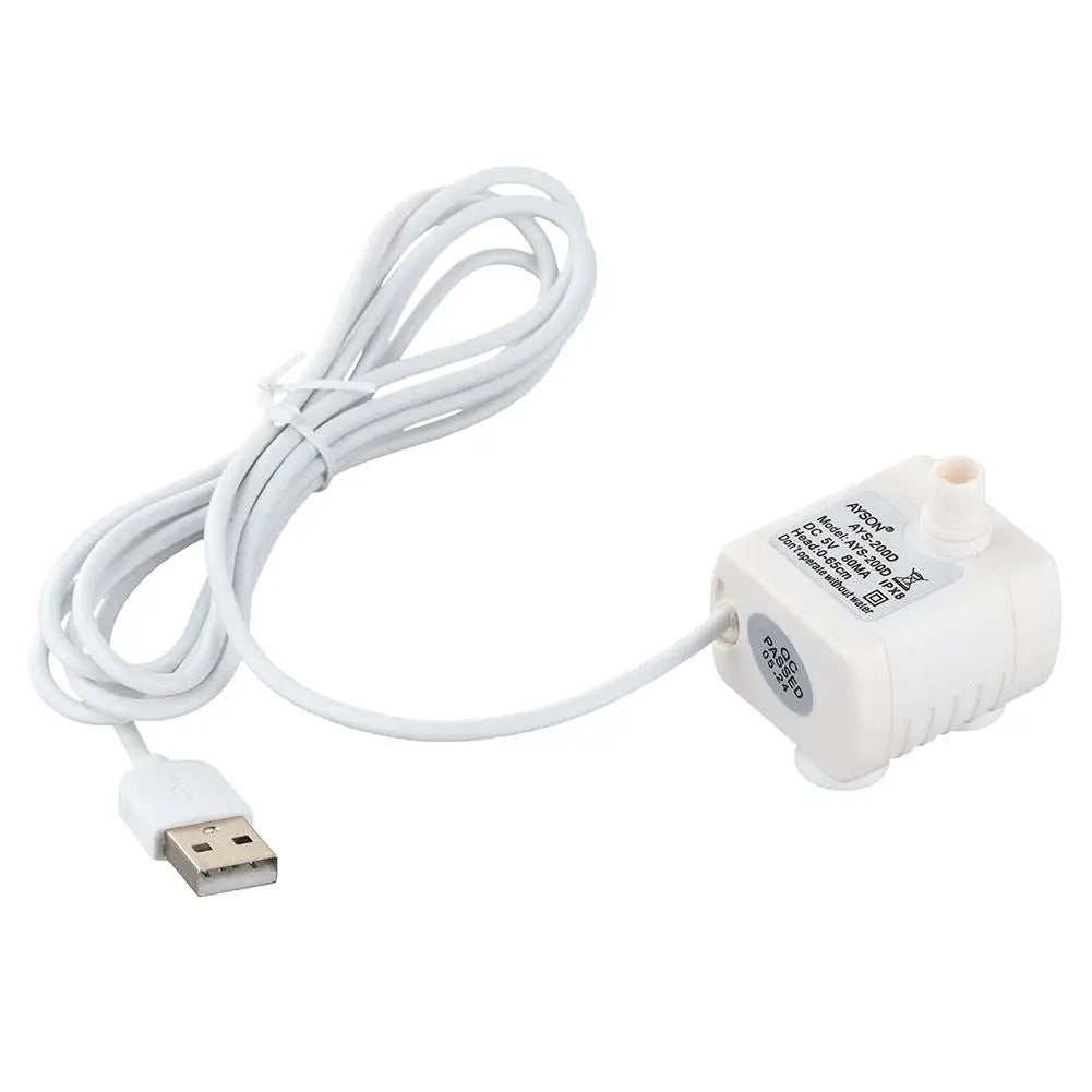 Pet Water Fountain Pump Quiet Prevent Dry Burning USB Powered DC Brushless Motor Mini Cat Water Dispenser Pump ﻿