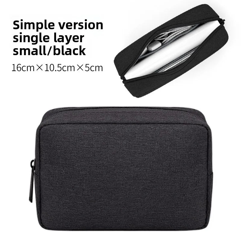Travel Essentials Pouch Organizer for USB Cables Earphones Gadgets Storage Bag Digital Accessories Makeup Cover Devices
