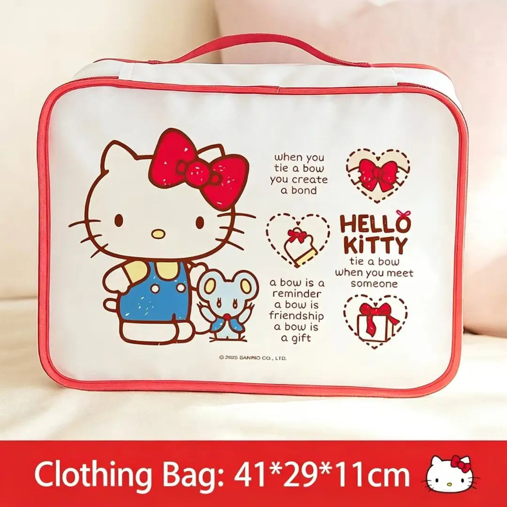 Hello Kitty Travel Storage Bag Luggage Compression Combination Classification Multi functional Travel Dustproof Storage Bag