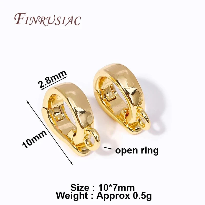 18K Gold Plated Bails For Pendants,Charms Clasps Connector For Jewelry Making Supplies,Hinged Necklace Enhancer,Jewelry Findings