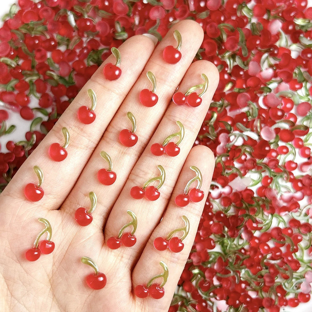 50pcs Kawaii Accessories Resin Nail Art Charms Cartoon Heart Nail Decorations Mixed Size Bulk Manicure Rhinestones Jewelry DIY