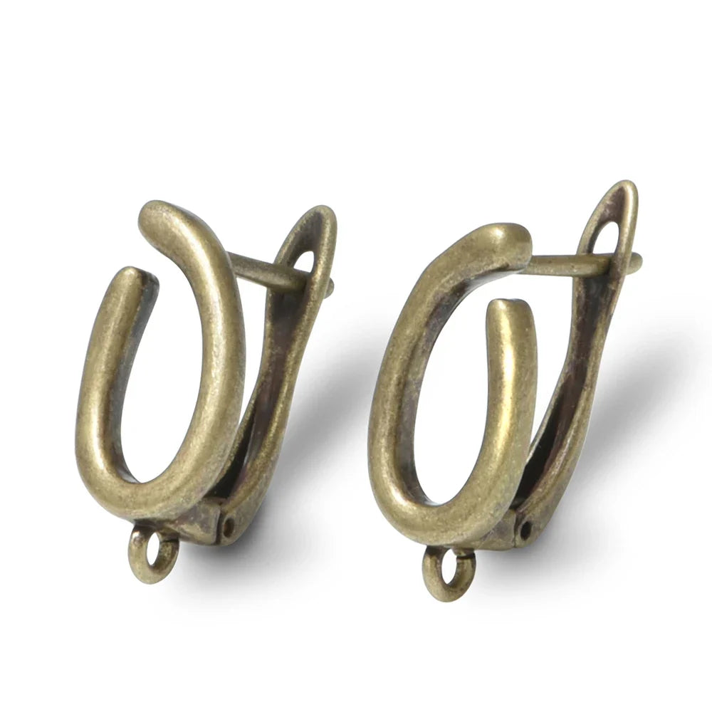 1 Pair NEW Cross Antique Bronze Brass Earring Clasps Hooks Accessories For DIY Woman Earring  Jewelry Making Supplies