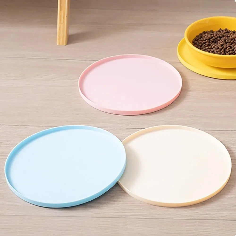 New Silicone Pet Food Mat Non-Slip Waterproof Feeding Mat Easy To Clean Leak Proof Dining Mat Pet Tableware