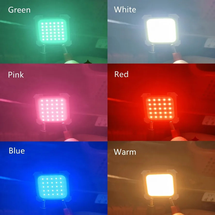 6 Light Colors 100~10PCS 3V LED COB Integrated Chip High Brightness Spotlight Tube Light Portable Camping Light Bulb Accessories