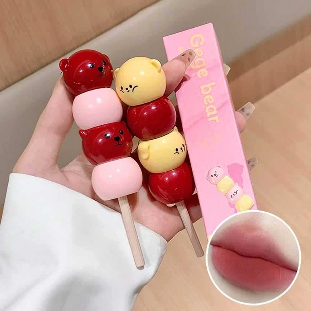 Gege Bear Matte Velvet Cute Candied Haws Lip Mud Lip Cream Lip Clay Long-lasting Color Non-drying Lipstick