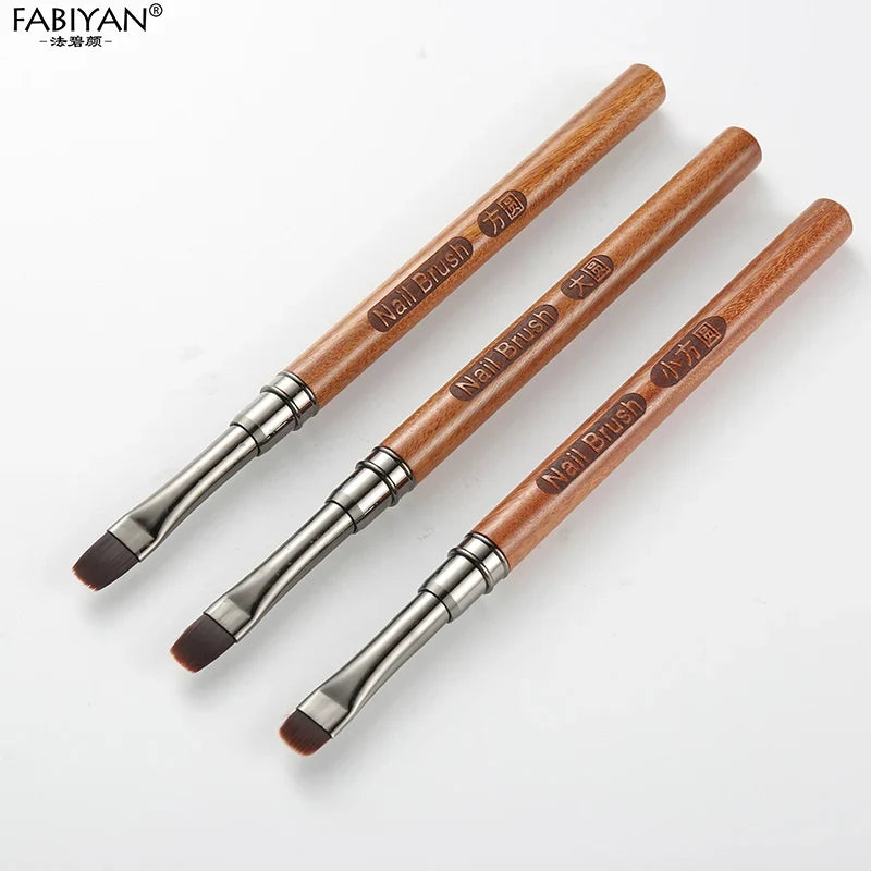 Sandalwood Nail Art Glue Phototherapy Pen UV Gel Brush Painting Drawing Flowers Nail Brushes Manicure Tools For Nail Salon
