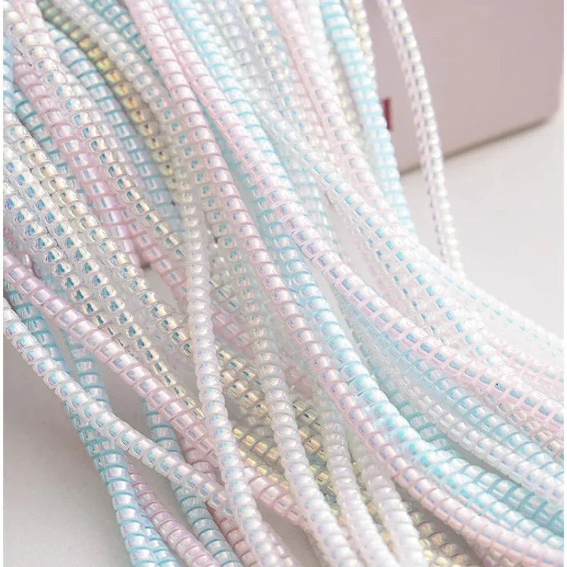1.6M USB Charging Data Line Cable Protector - Spring Wrap Wire Cord Protection, Cable Winder Organizer for Home Desk Accessories