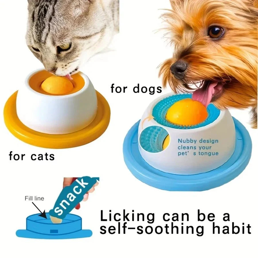 Lick Toys for Dogs Interactive Dog Toys Slow Feeder Food Dispenser for Puppy Training Enrichment Cat Feeding Crate Accessory
