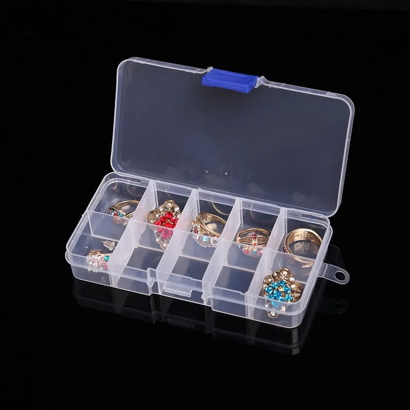 10/15/24/36 Grids Transparent Plastic Box Screw Tool Storage Boxes Plastic Compartment Box Jewelry Earring Case Container