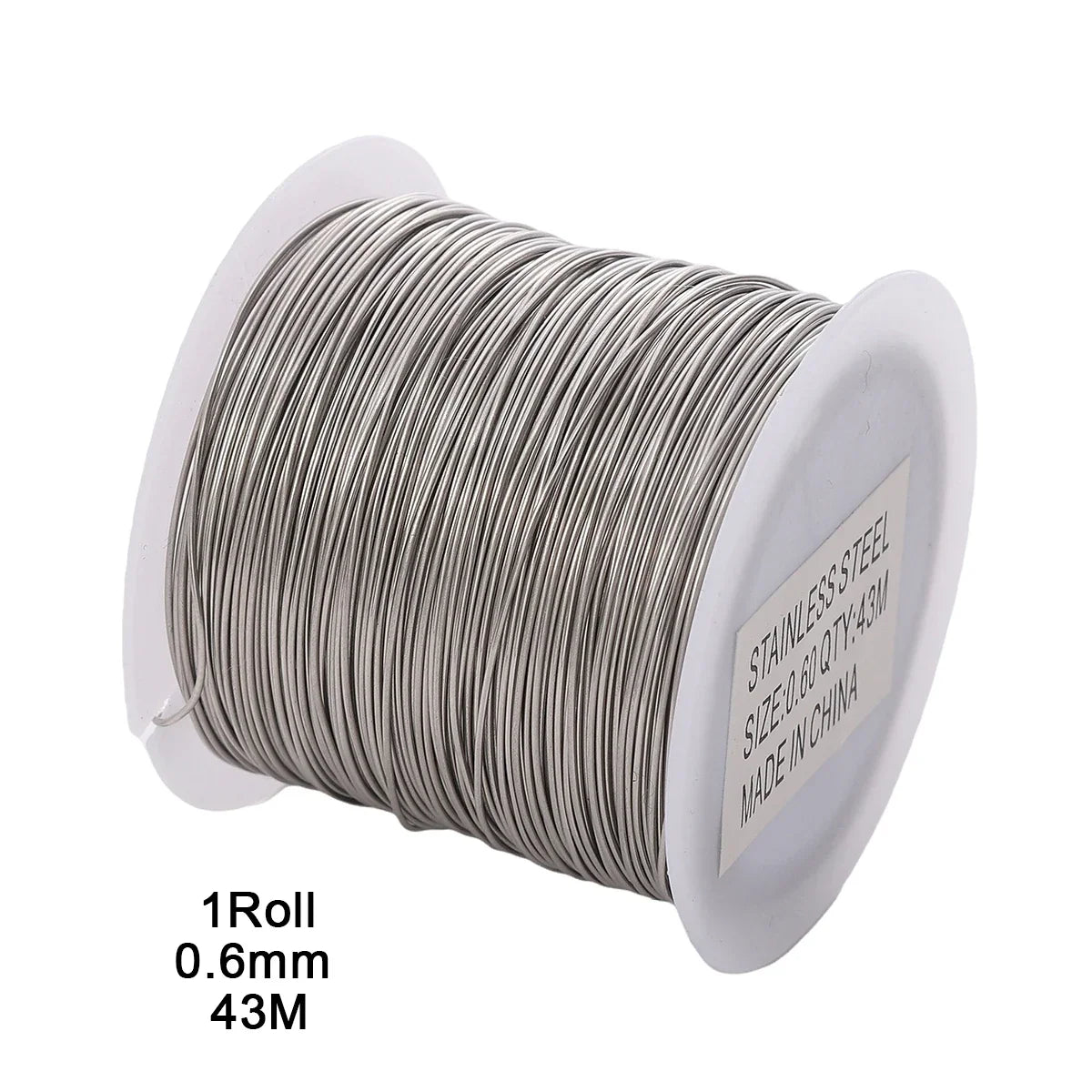 1Roll 304 Stainless Steel Wire Handmade Beading Wire, Size 0.2-0.6mm, For DIY Craft And Jewelry Making Supplies