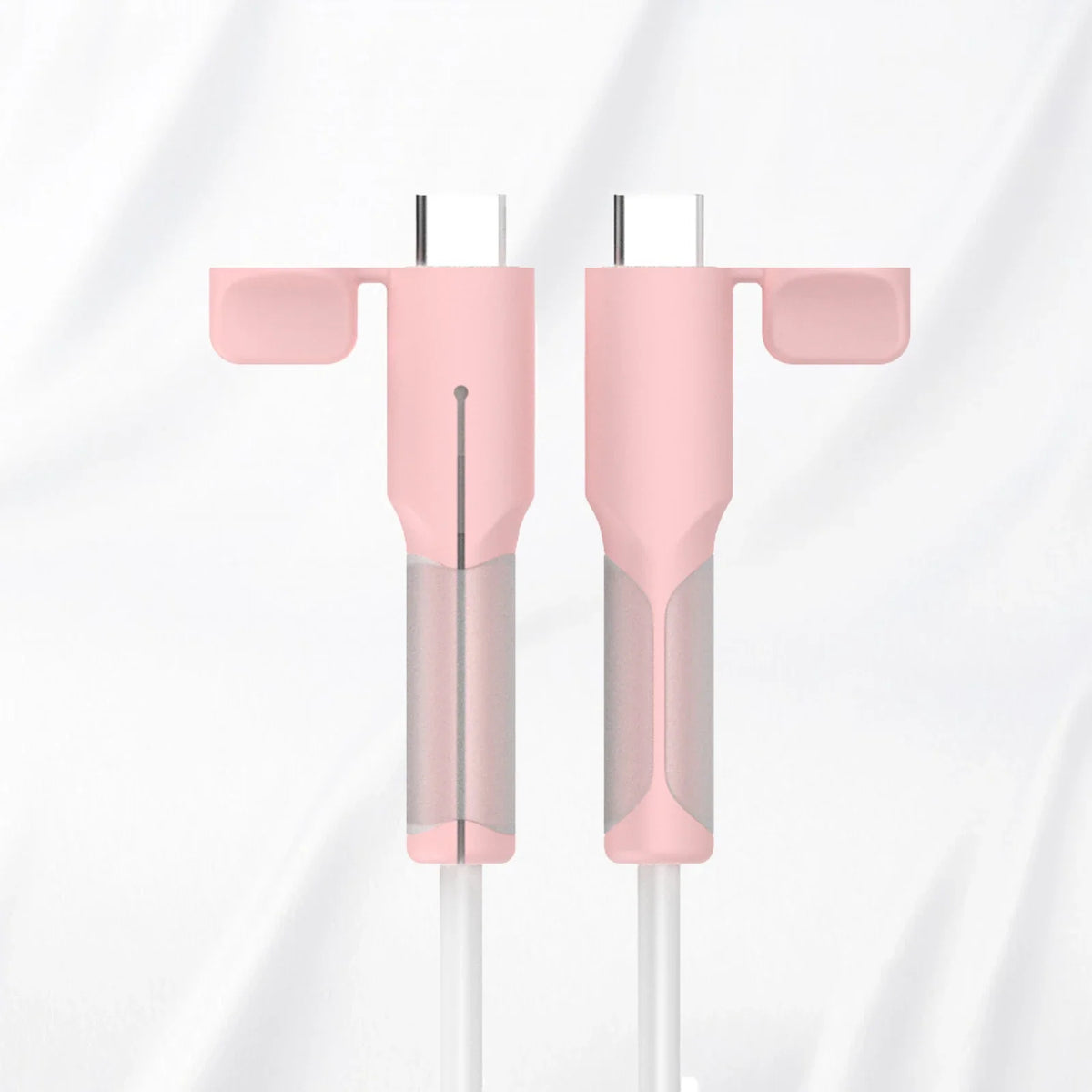 Charger Cable Protector, Type-C to Type-C/iPhone/USB A Silicone Charger Cord Protector, 2-in- Cord Protector with Cable Winder