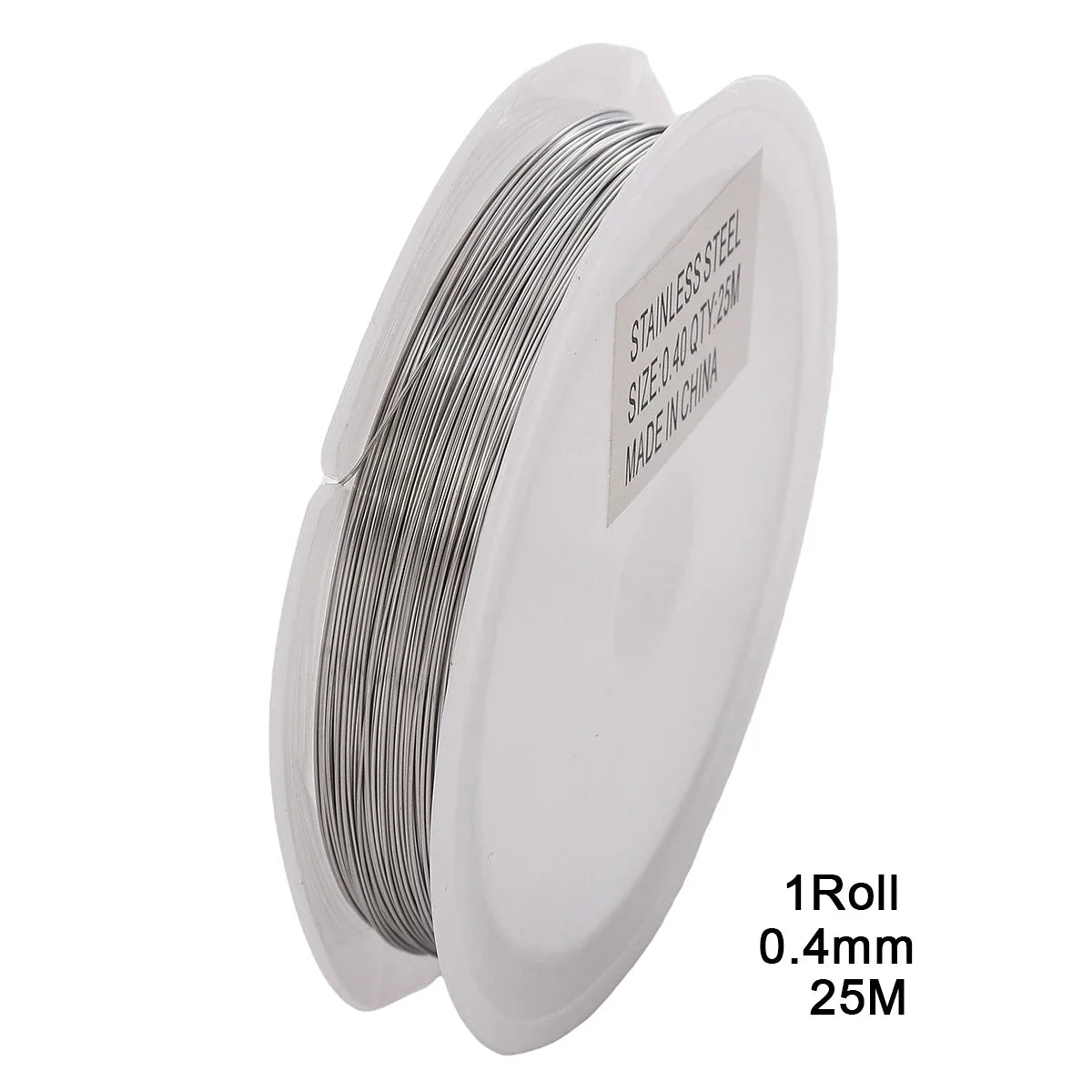 1Roll 304 Stainless Steel Wire Handmade Beading Wire, Size 0.2-0.6mm, For DIY Craft And Jewelry Making Supplies