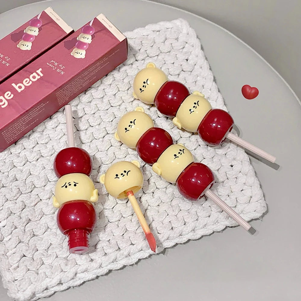 Gege Bear Matte Velvet Cute Candied Haws Lip Mud Lip Cream Lip Clay Long-lasting Color Non-drying Lipstick