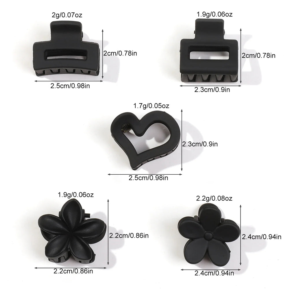 12/24/30Pcs Mini Flower Hair Claw Clips Pack for Women Girl Cute Hair Accessories Creaseless Styling for Bangs Tiny Hair Styling