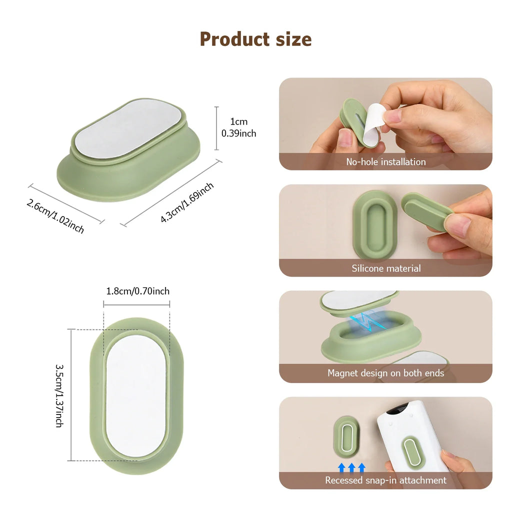 Magnetic Remote Control Bracket, Self-Adhesive Wall Mounted Storage Bracket for Remote Controls, Household Goods Storage