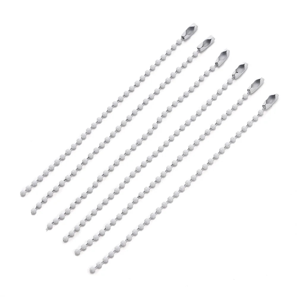 20pcs/Lot 10/12cm Iron Colorful Ball Bead Chain Fits Key Chain Dolls Label Hand Tag Connectors DIY Jewelry Making Supplies